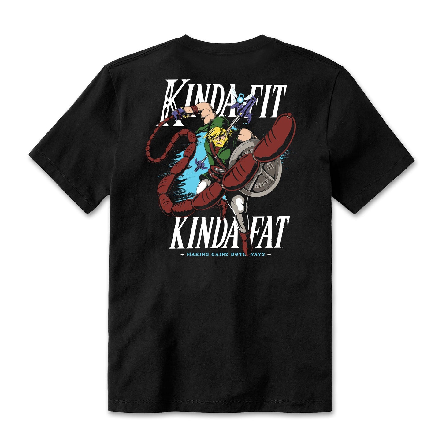 Kinda Fit Kinda Fat Sausage Link Tee (Black)