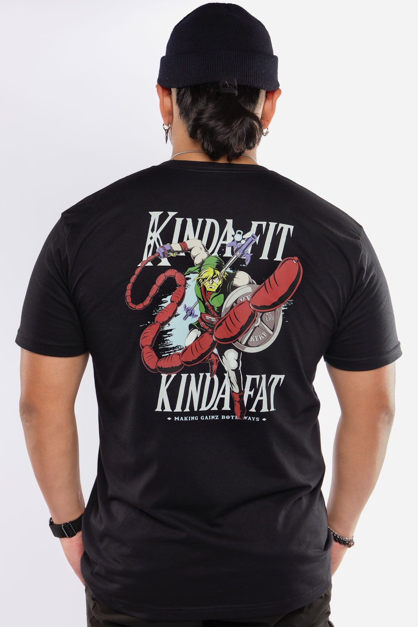 Kinda Fit Kinda Fat Sausage Link Tee (Black)