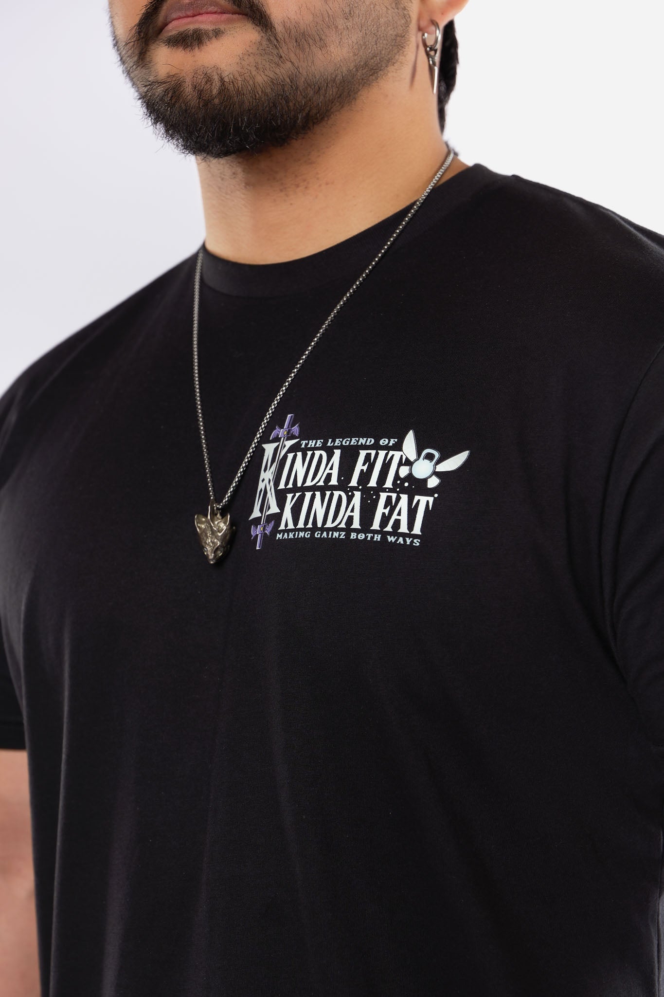 Kinda Fit Kinda Fat Sausage Link Tee (Black)