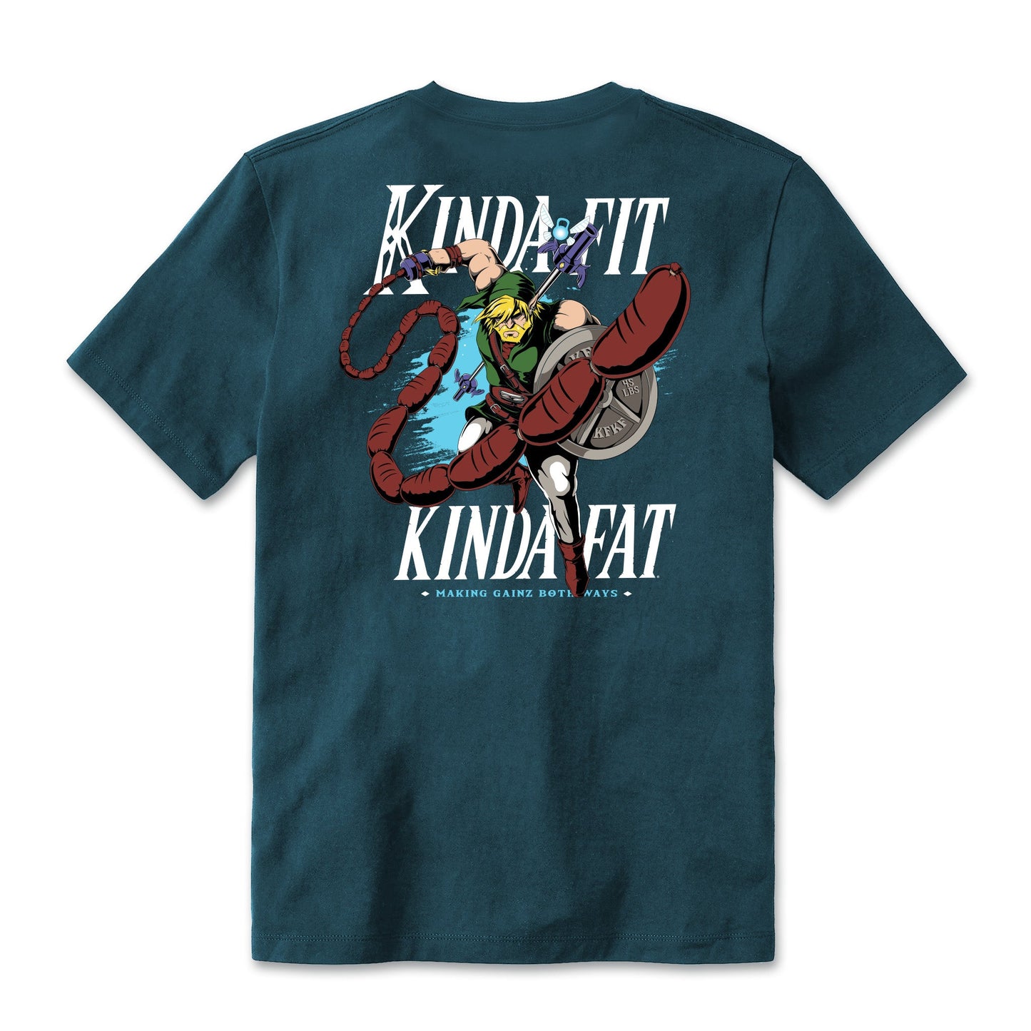 Kinda Fit Kinda Fat Sausage Link Tee (Teal)