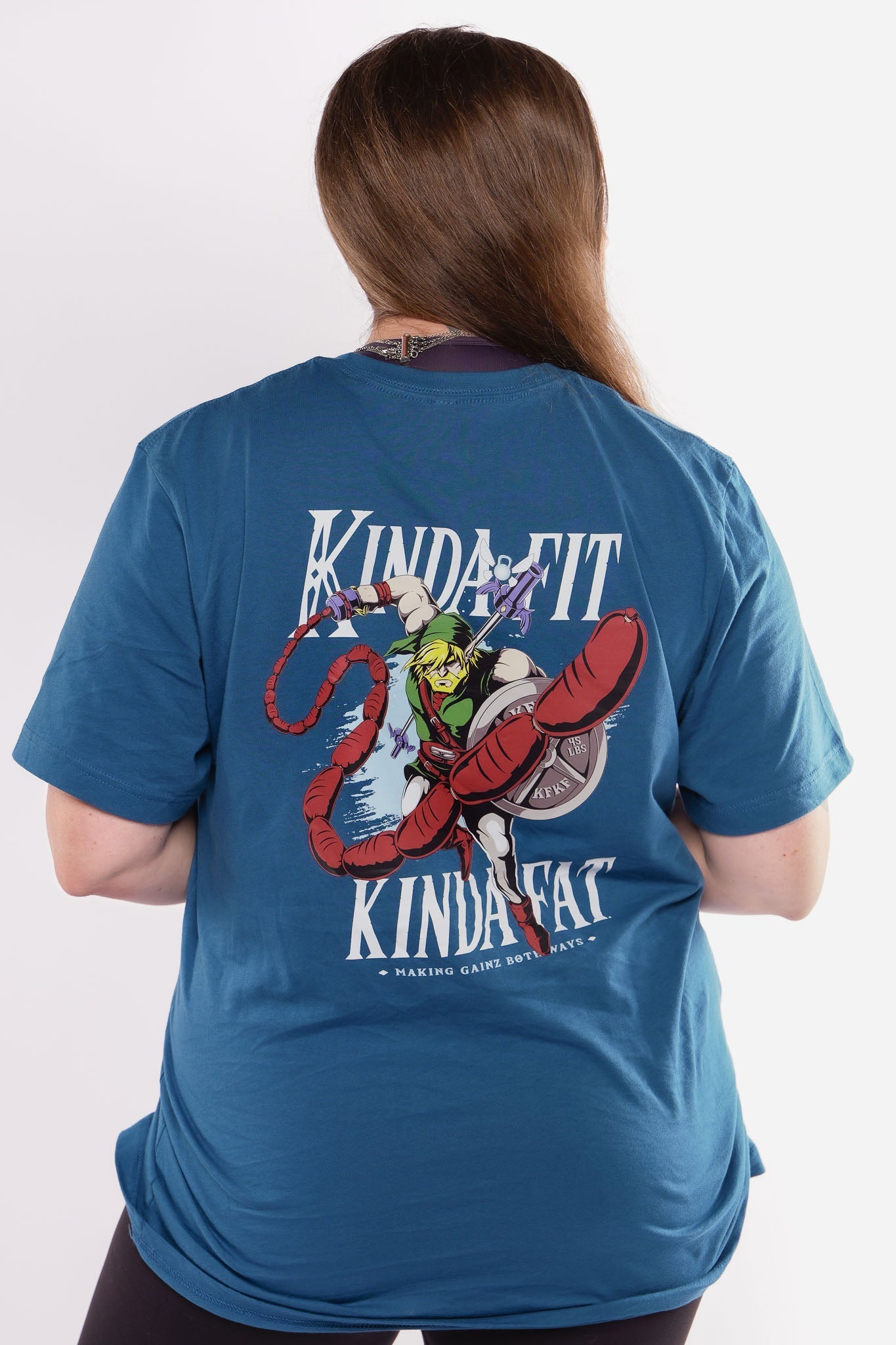 Kinda Fit Kinda Fat Sausage Link Tee (Teal)