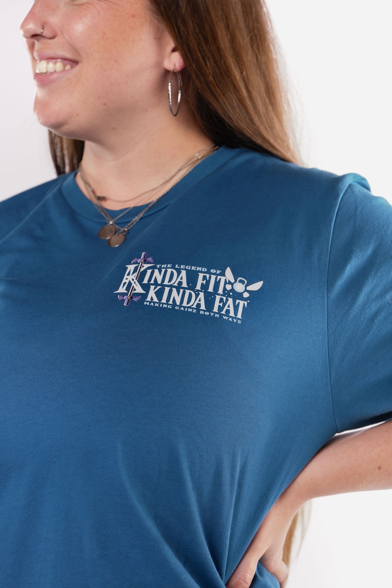 Kinda Fit Kinda Fat Sausage Link Tee (Teal)