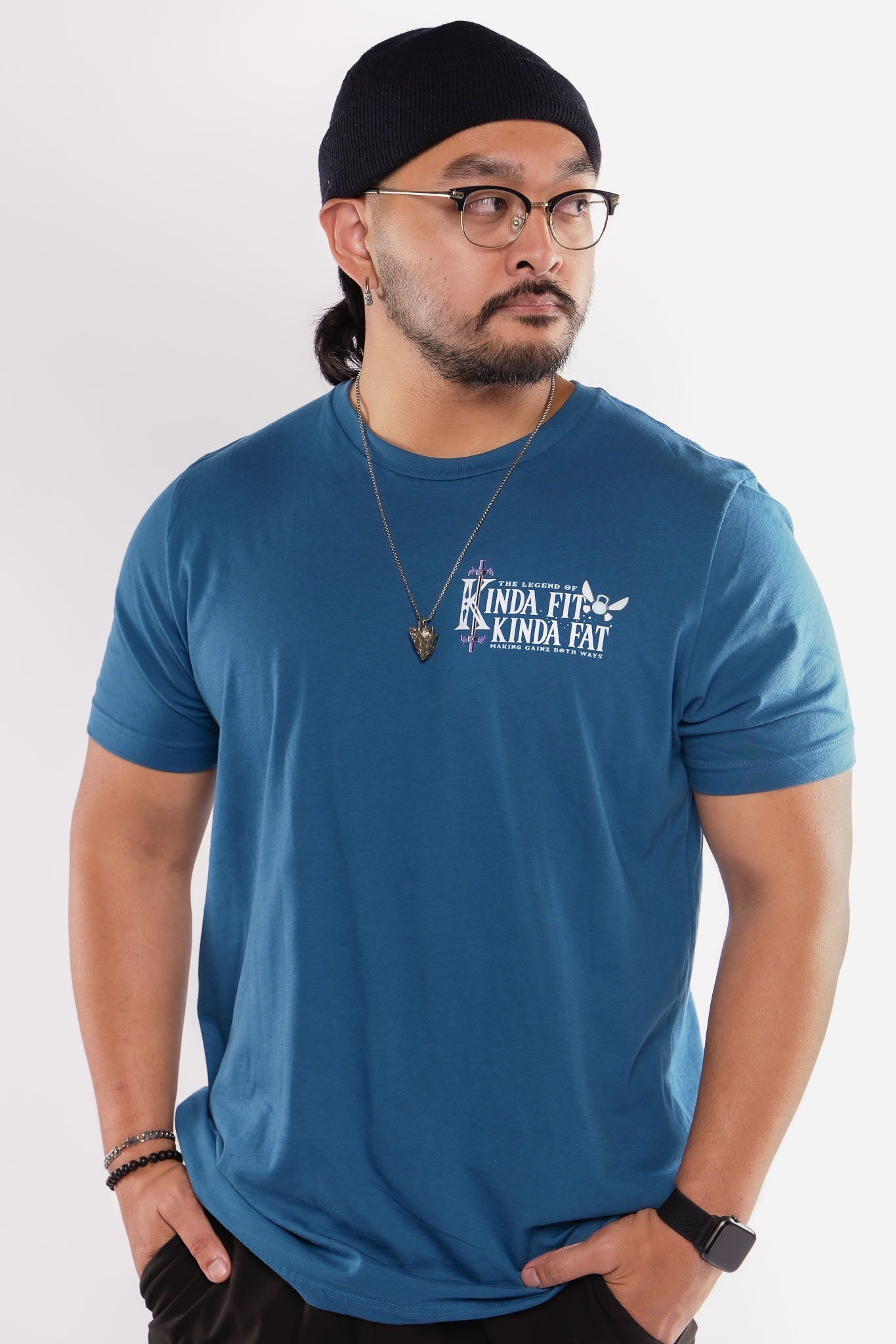 Kinda Fit Kinda Fat Sausage Link Tee (Teal)