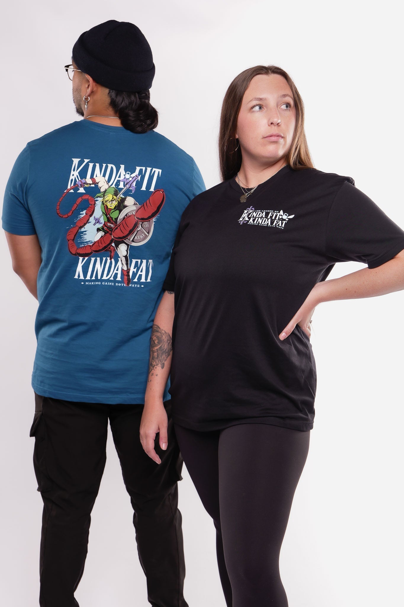 Kinda Fit Kinda Fat Sausage Link Tee (Teal)