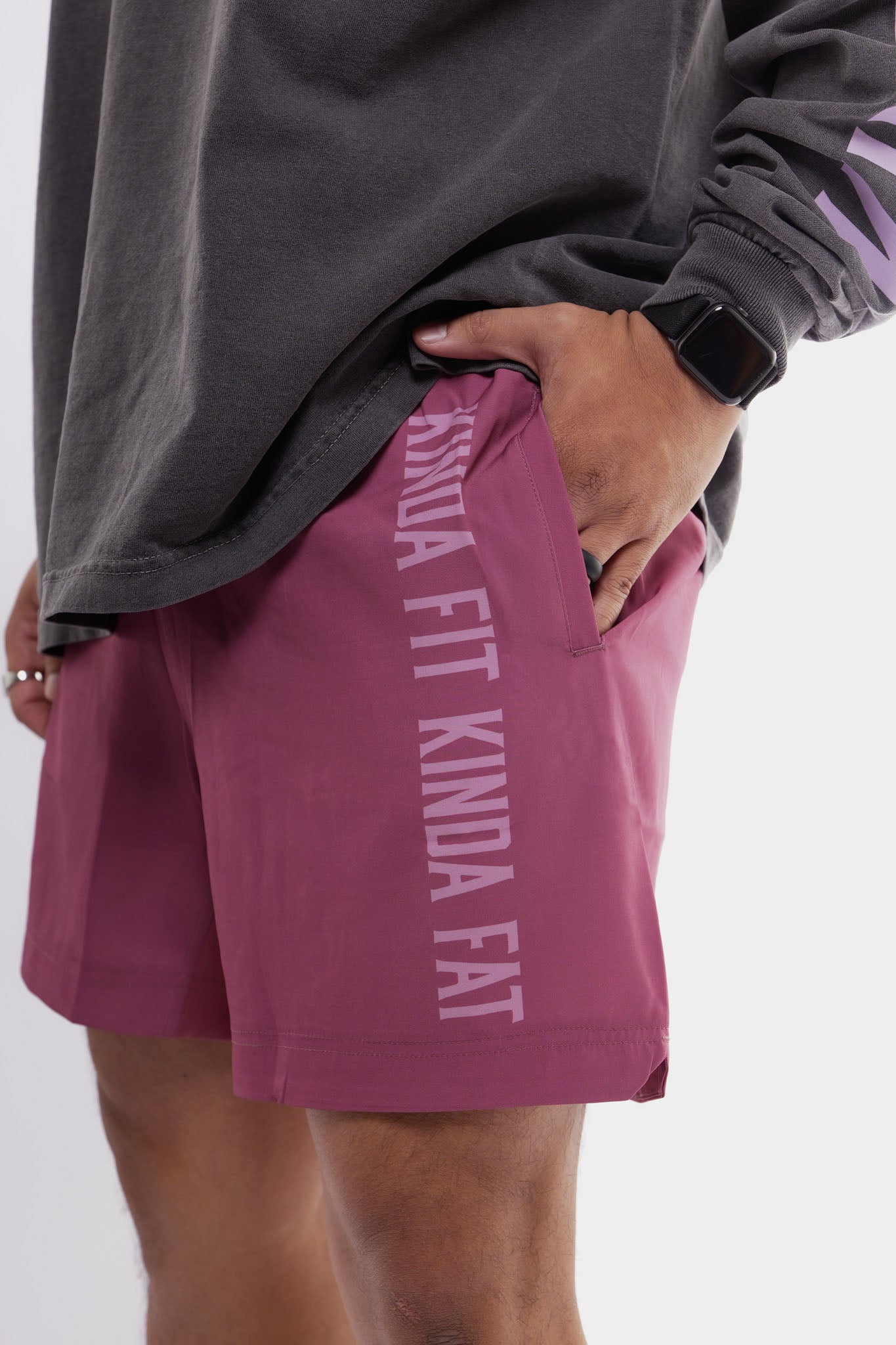 Kinda Fit Kinda Fat The Classic Premium 5.5" Training Shorts (Berry)