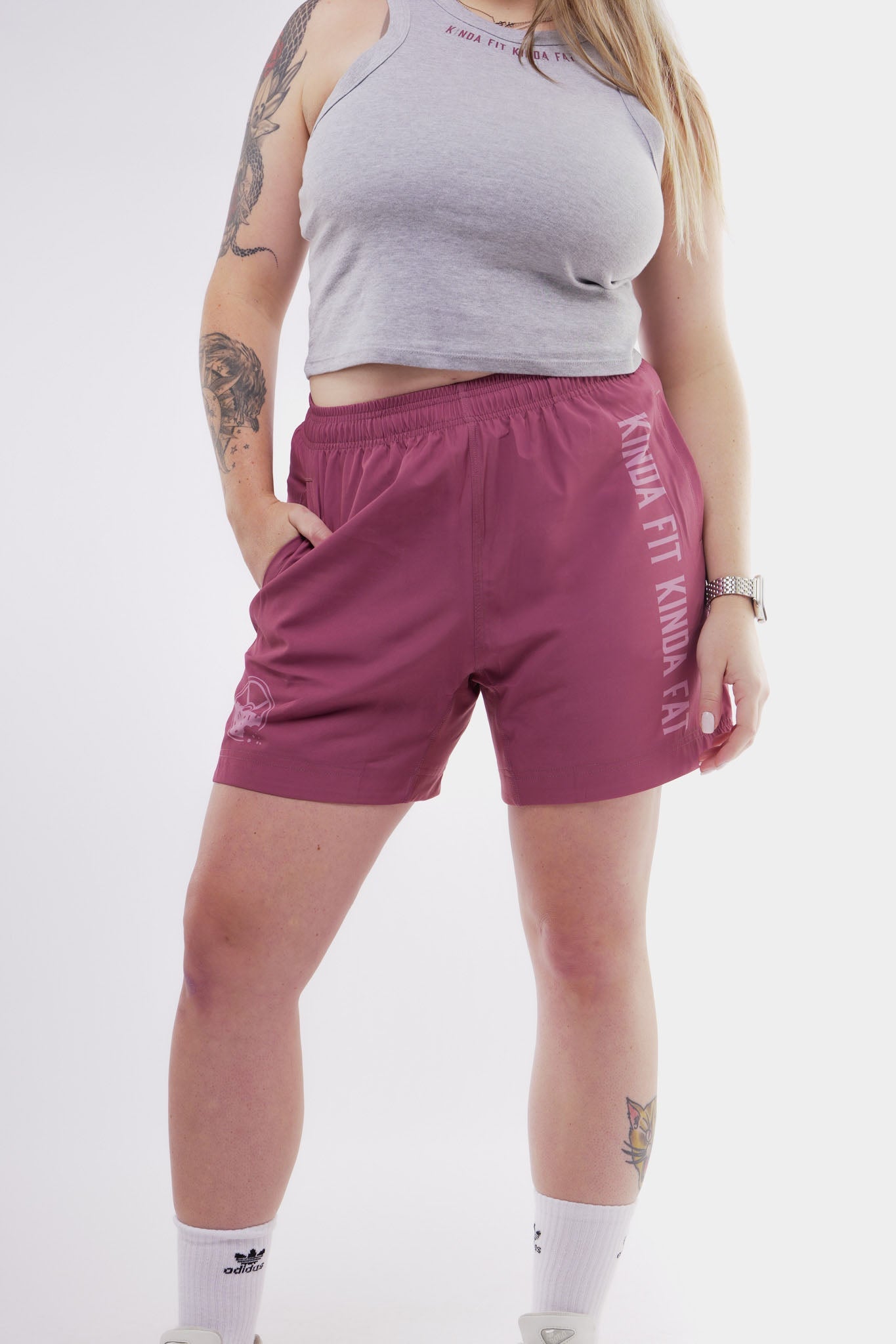 Kinda Fit Kinda Fat The Classic Premium 5.5" Training Shorts (Berry)