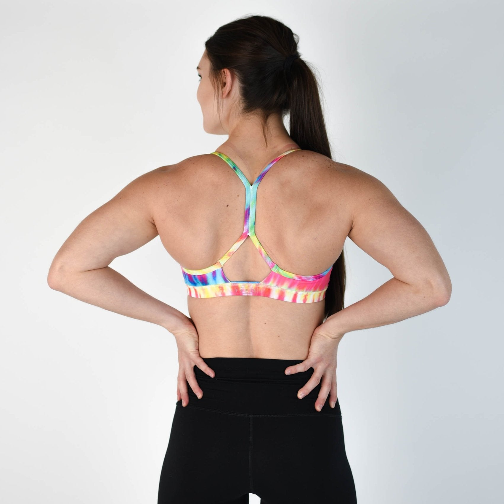 FLEO Reinette Sports Bra Rainbow Tie Dye L