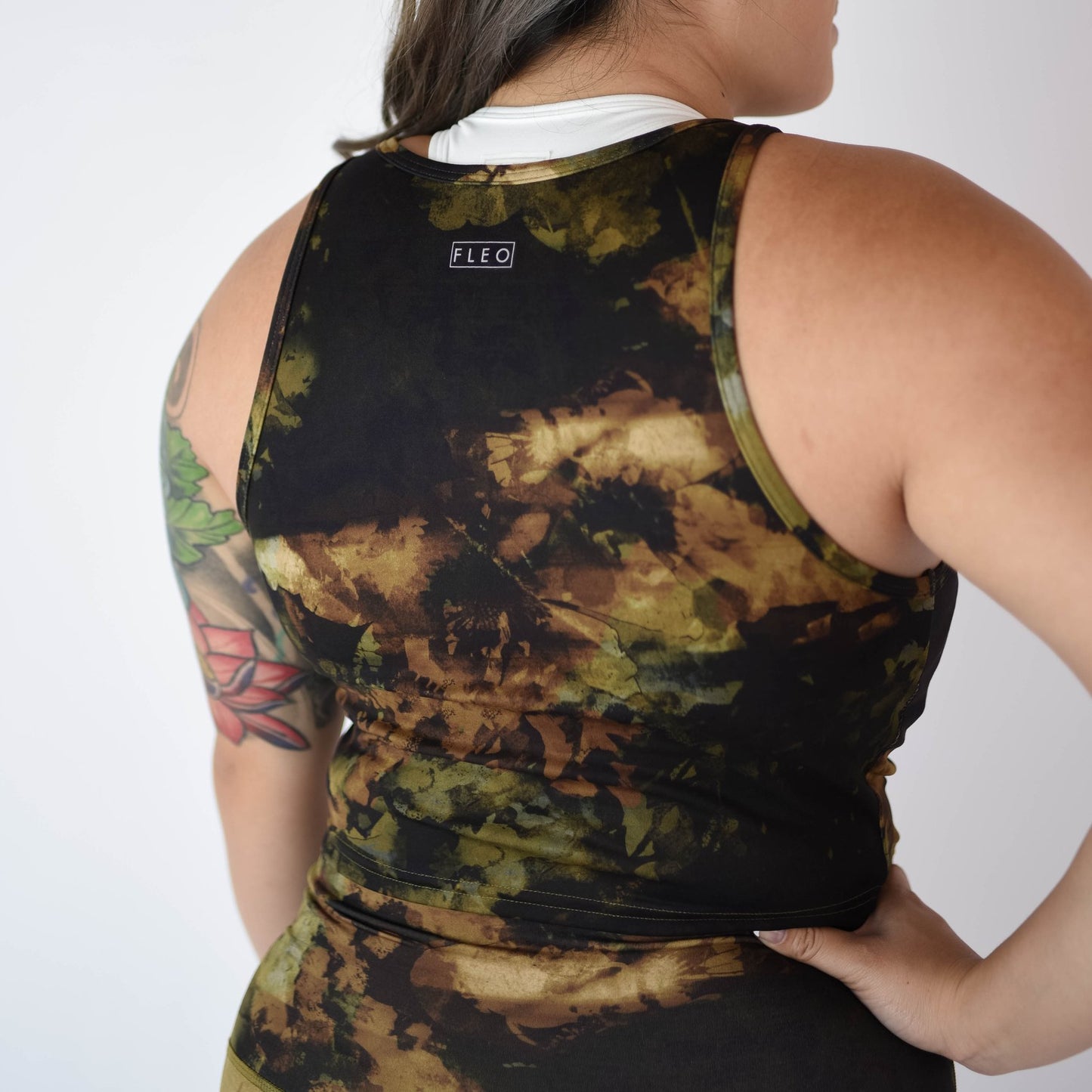 FLEO Tempo Crop Tank - Ivy Night