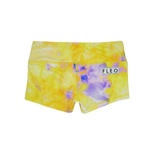 FLEO Burst Yellow Shorts (Low-rise Contour) - 9 for 9