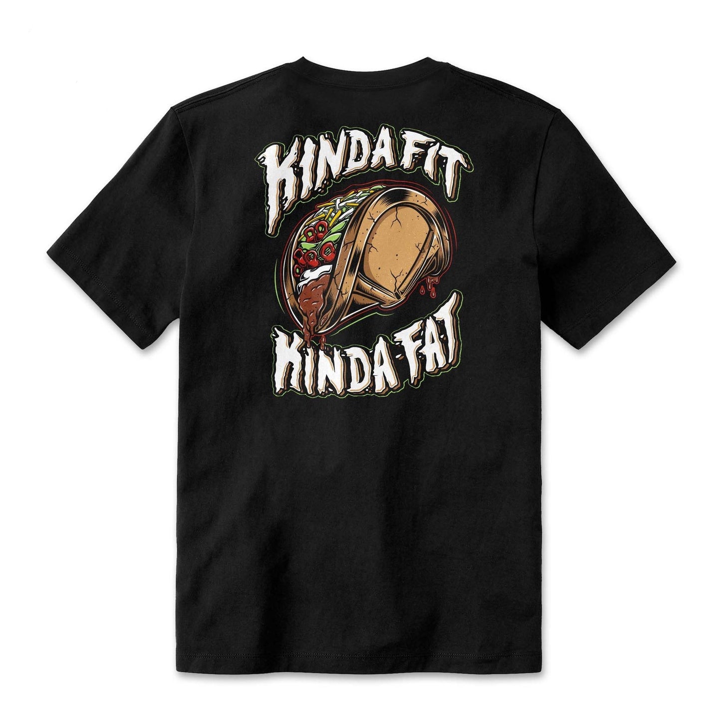 Kinda Fit Kinda Fat Taco Plate Black Tee - 9 for 9