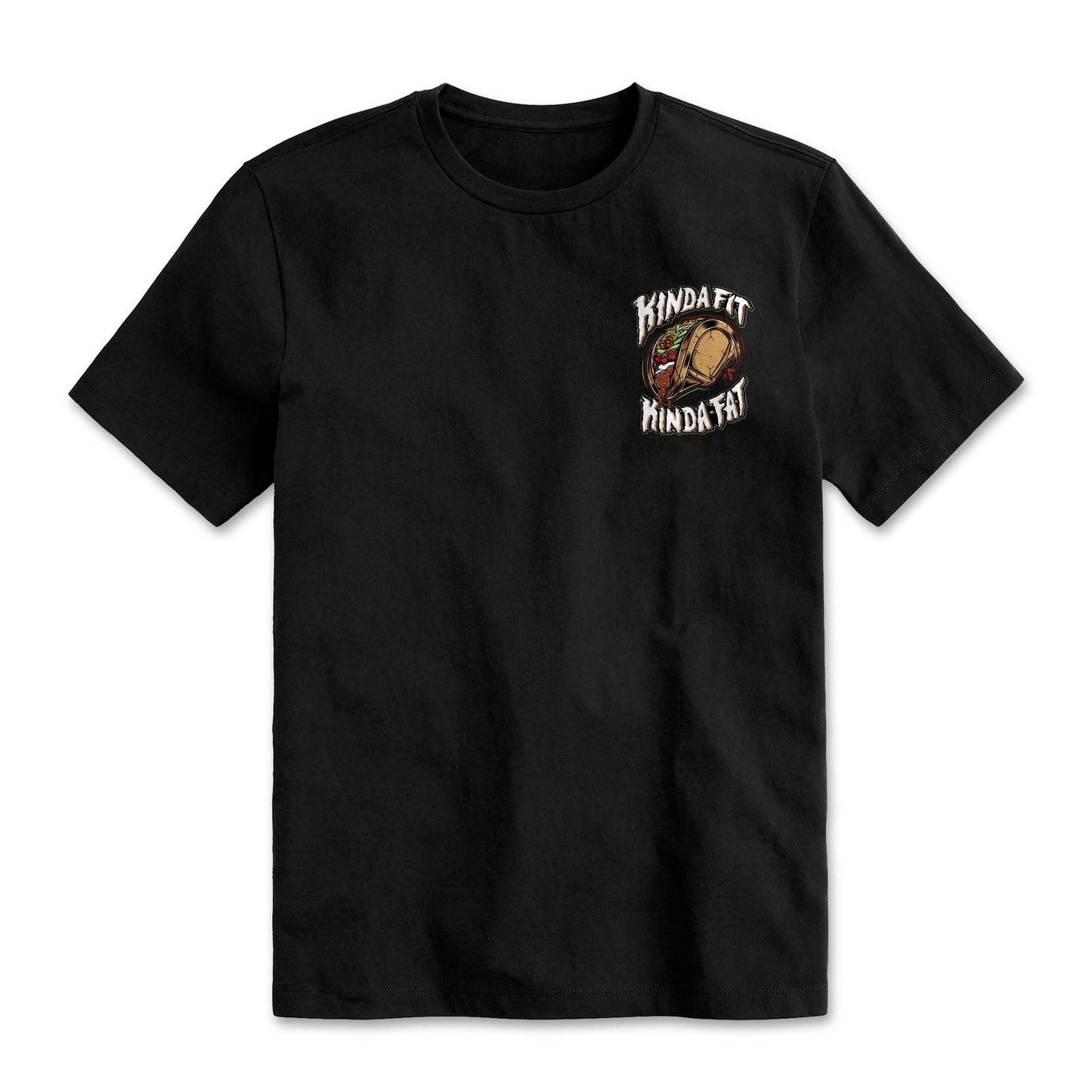 Kinda Fit Kinda Fat Taco Plate Black Tee - 9 for 9