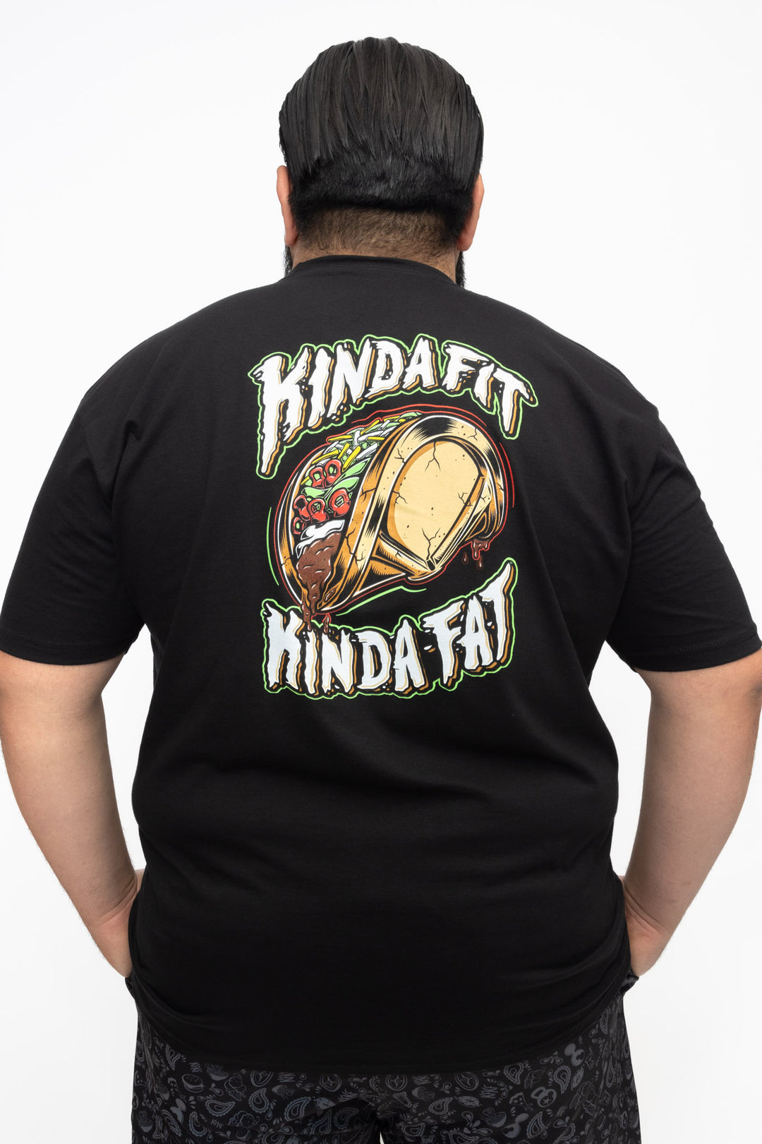 Kinda Fit Kinda Fat Taco Plate Tee (Black)