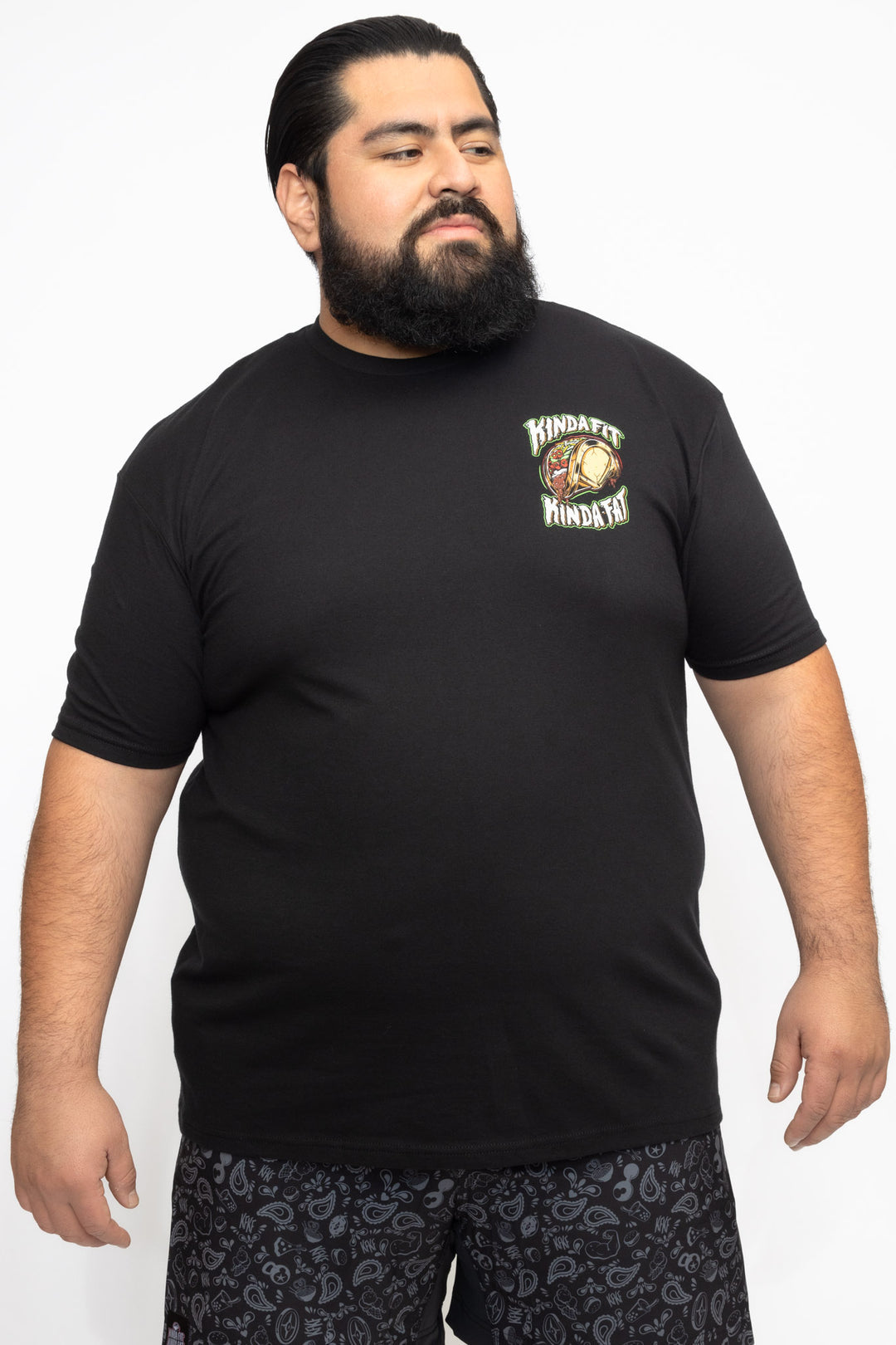 Kinda Fit Kinda Fat Taco Plate Tee (Black)