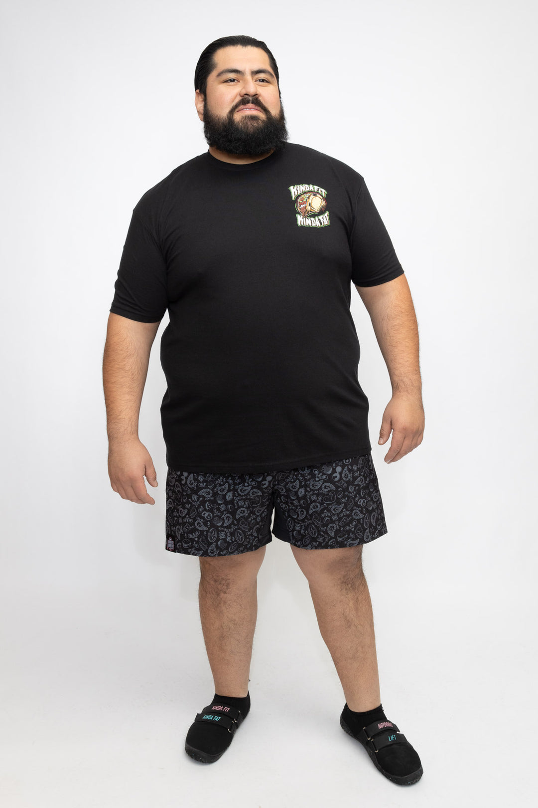 Kinda Fit Kinda Fat Taco Plate Tee (Black)