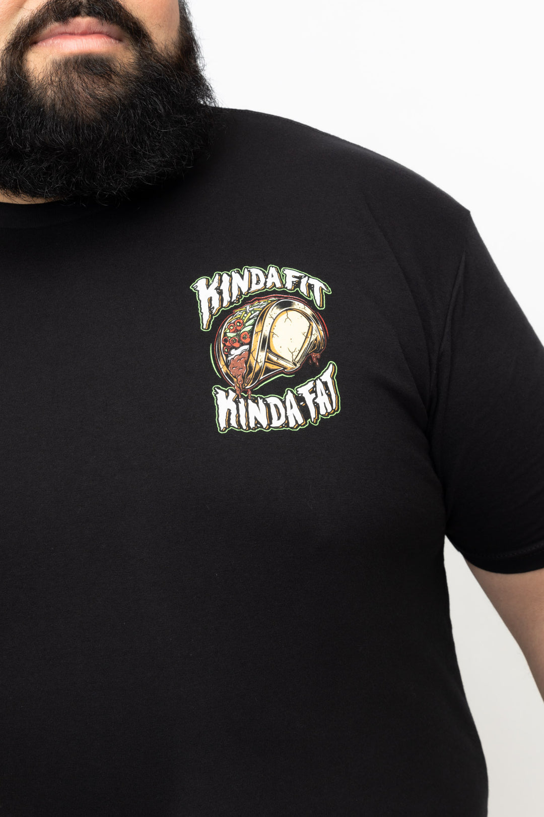 Kinda Fit Kinda Fat Taco Plate Tee (Black)