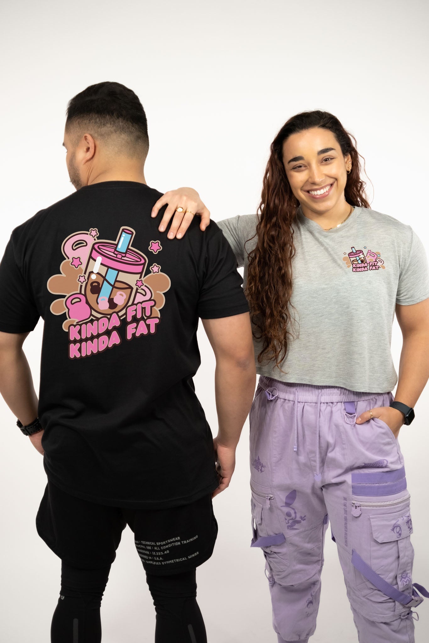 Kinda Fit Kinda Fat Boba Bulk Tea Cropped Tee