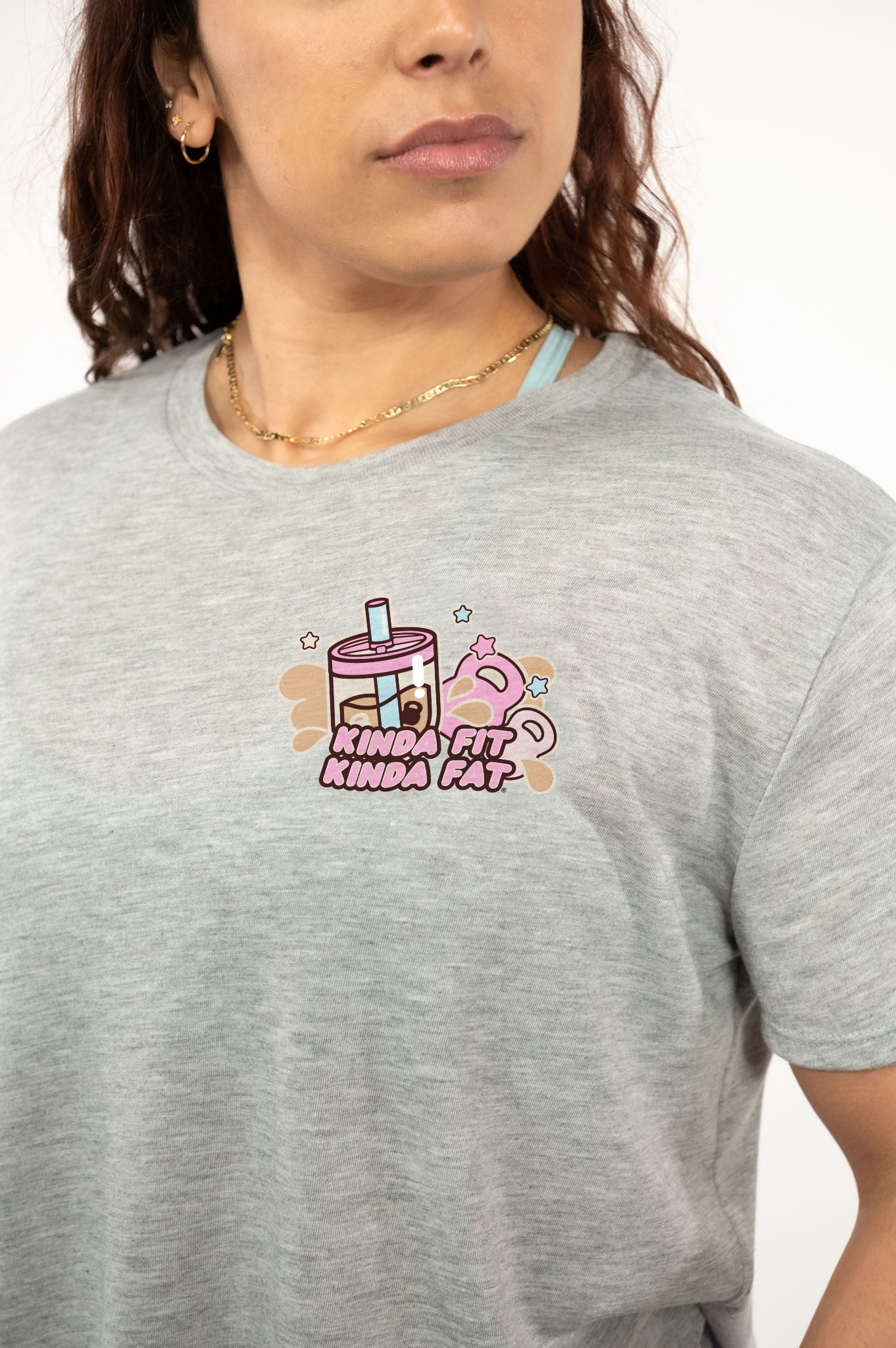 Kinda Fit Kinda Fat Boba Bulk Tea Cropped Tee