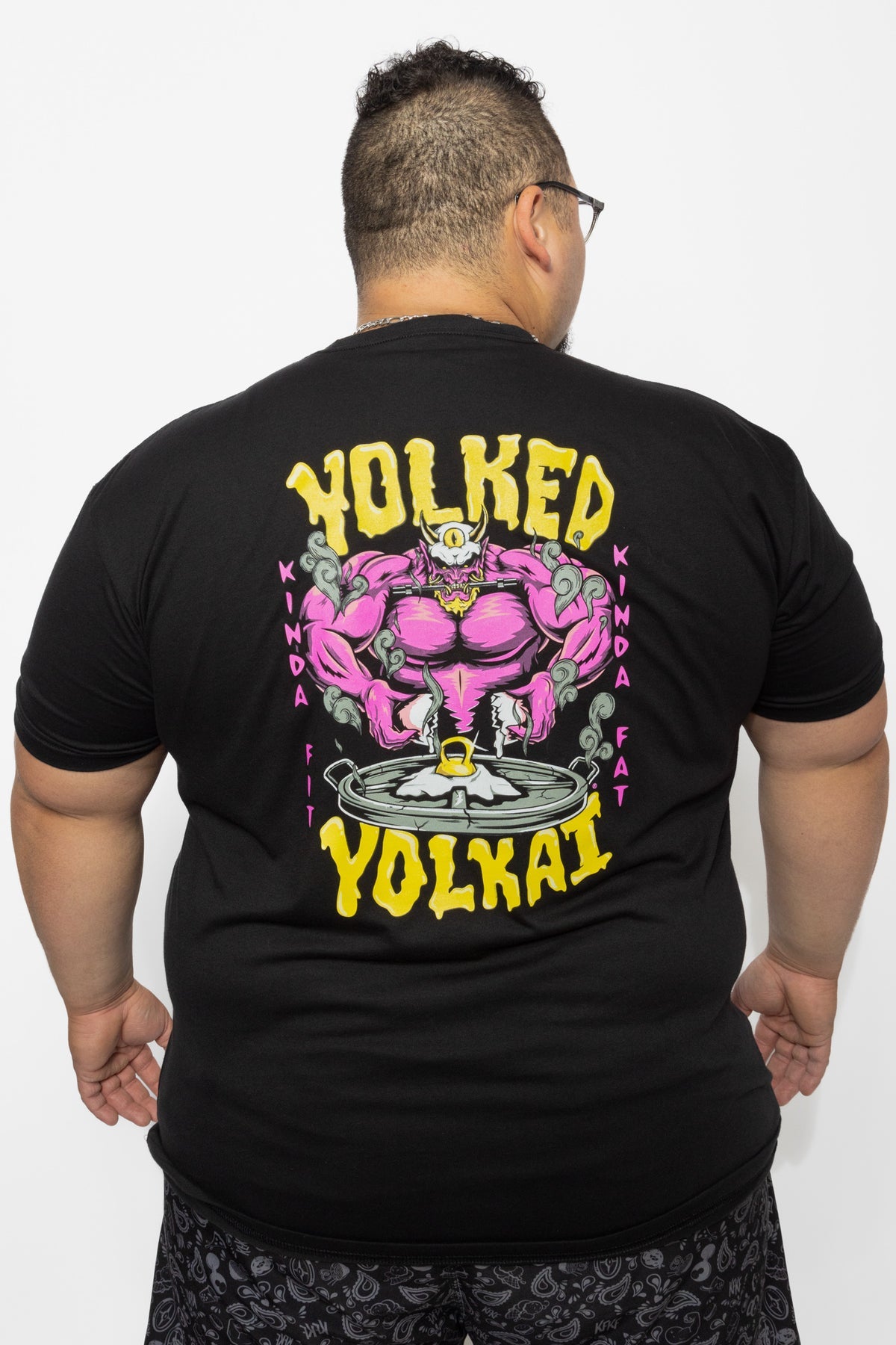 Kinda Fit Kinda Fat Yolked Yolkai Tee (Black)